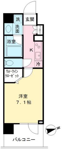 MODIER YOYOGI(1K/1階)の間取り写真