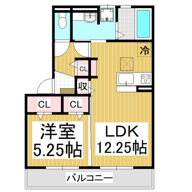 バン・ド・ソレイユ A棟(1LDK/3階)の間取り写真