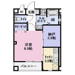 MAISON EST NUAGE(1K/2階)の間取り写真