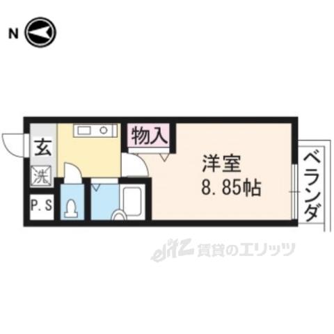ハイツウエスティー(1K/1階)の間取り写真