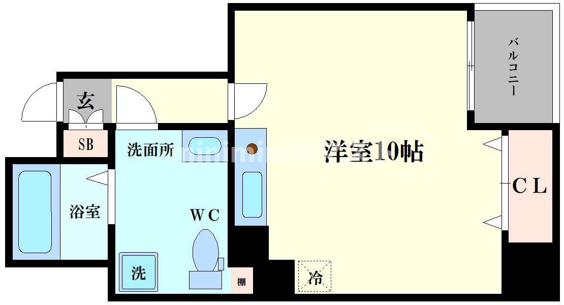 ハル土佐堀(ワンルーム/5階)の間取り写真