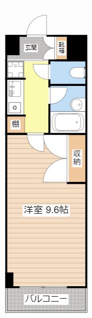シャンドフルール竹村(1K/1階)の間取り写真