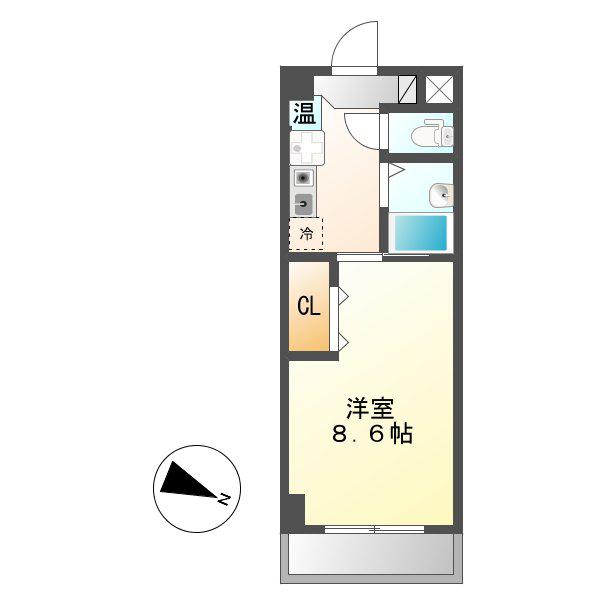 WILLDO稲永(1K/8階)の間取り写真