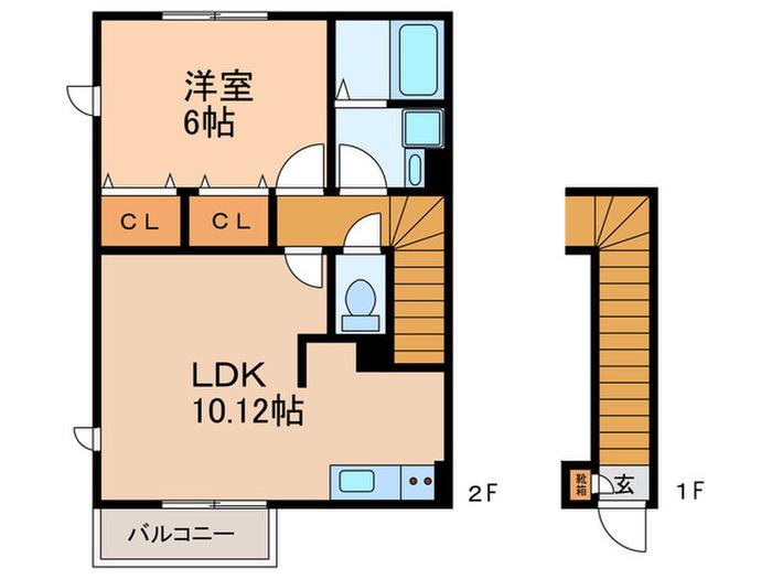 コモド・カーザ(1LDK/1階)の間取り写真