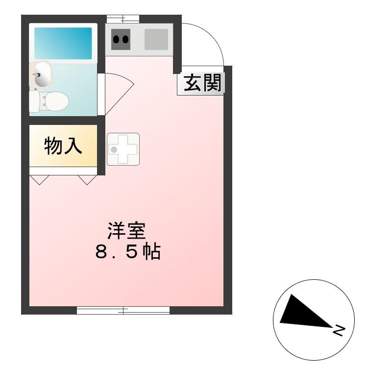 シルト南台(ワンルーム/2階)の間取り写真
