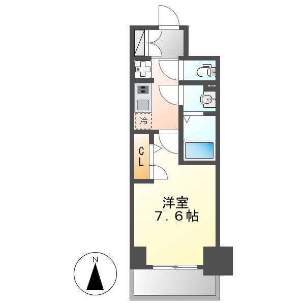 プレサンスTHE久屋大通レジェンド(1K/3階)の間取り写真