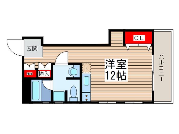 まなべマンション(ワンルーム/2階)の間取り写真