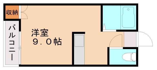 ベル21(ワンルーム/1階)の間取り写真