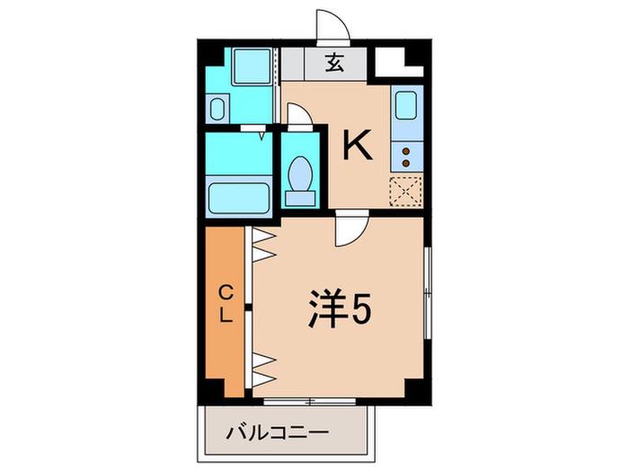 ネクステージ稲野町(1K/2階)の間取り写真