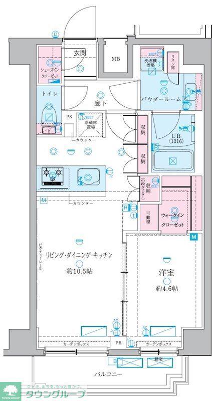 GENOVIA押上II(1LDK/3階)の間取り写真