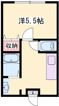 藤井ビル(1K/3階)の間取り写真