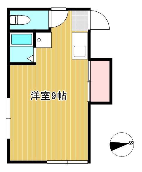 宮本コーポ(ワンルーム/2階)の間取り写真