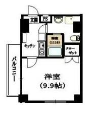 セレシア西巣鴨(1K/5階)の間取り写真