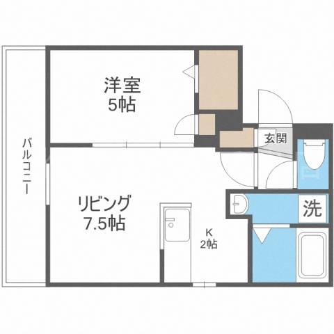 プレミアシティ美園(1LDK/4階)の間取り写真