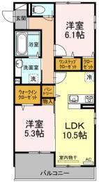 ビアンカ日吉II(2LDK/2階)の間取り写真