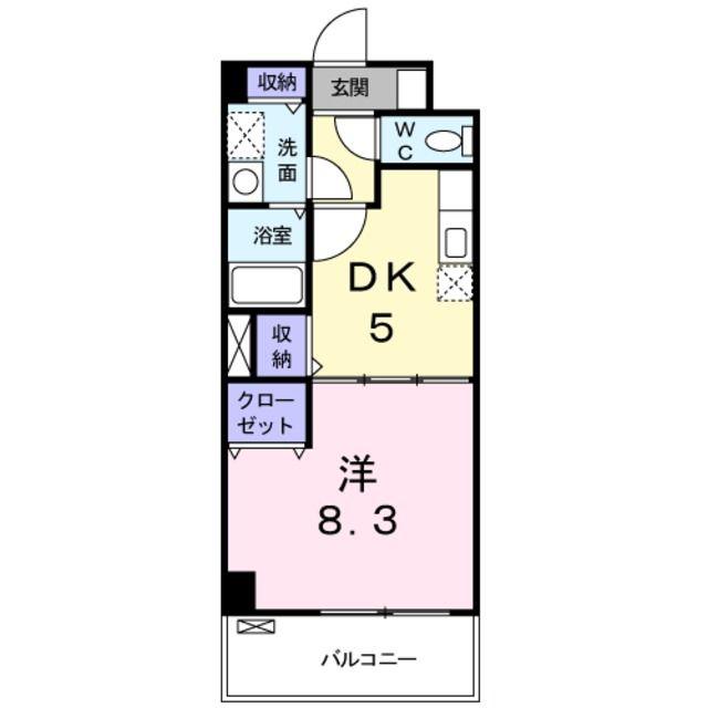 フォレスト光(1DK/1階)の間取り写真