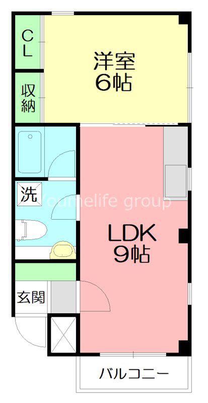 メゾンドネージュ(1LDK/1階)の間取り写真