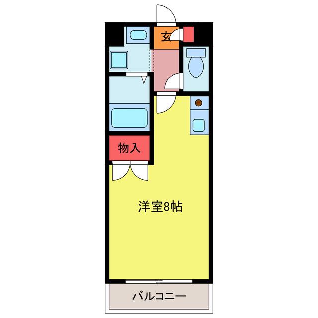 カーティアス坂戸(ワンルーム/2階)の間取り写真
