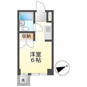 コーポ原久(1K/4階)の間取り写真