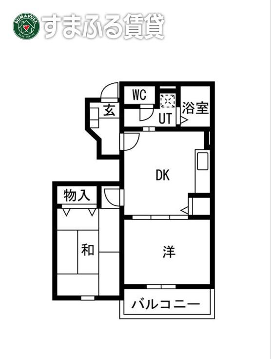 ボーシャルダンC(2DK/1階)の間取り写真