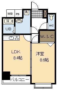 清水町MAマンション(1LDK/4階)の間取り写真