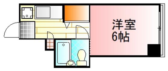 手島ビル(1K/1階)の間取り写真