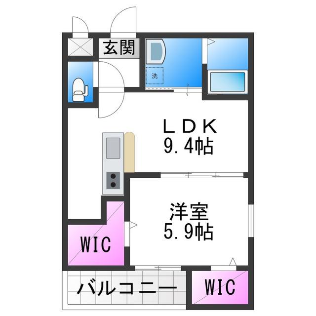 フジパレス今川II番館(1LDK/1階)の間取り写真
