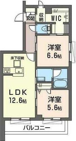 リンデンバウム(2LDK/3階)の間取り写真