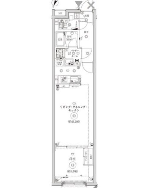 CREATIF池袋(1LDK/4階)の間取り写真