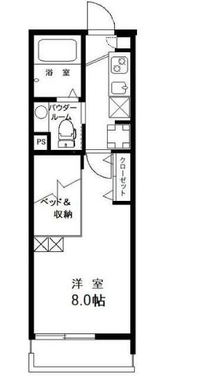 MY STYLE 氷川参道(1K/1階)の間取り写真