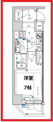 スプレスター綾瀬(1K/3階)の間取り写真