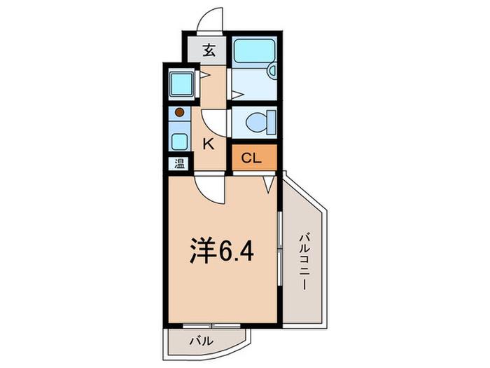 YKハイツ桜町(1K/7階)の間取り写真