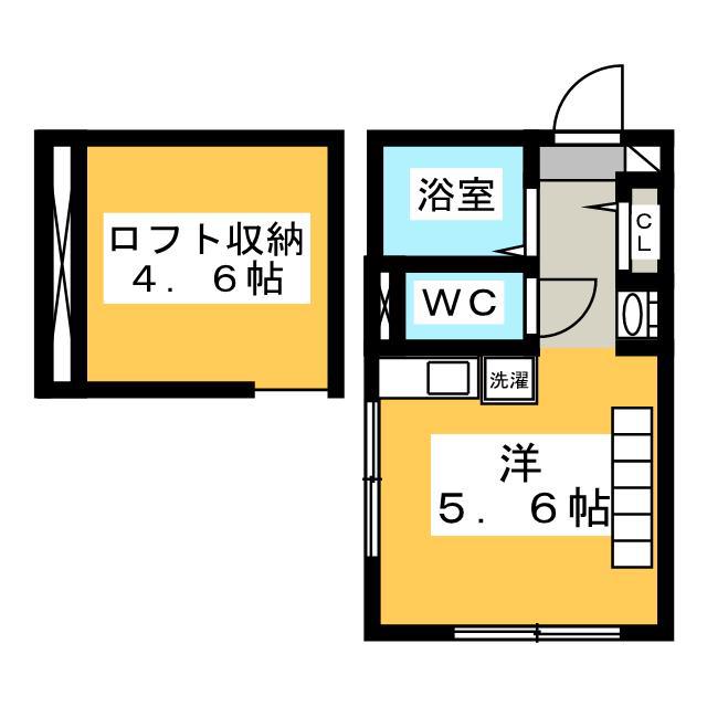 アヤナス(ワンルーム/1階)の間取り写真