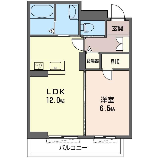 モリオン(1LDK/3階)の間取り写真