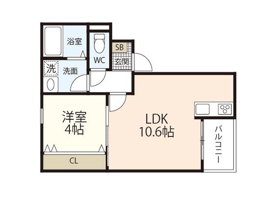 アドバンス七軒茶屋(1LDK/3階)の間取り写真