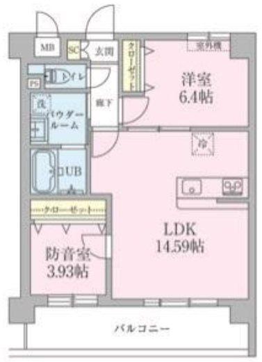 LA CASA DOLCE(2LDK/3階)の間取り写真