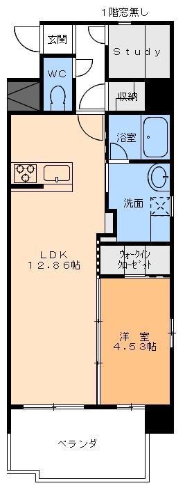 ANNEX道後湯築(1LDK/2階)の間取り写真