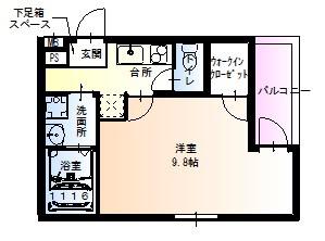 フジパレス立花町二丁目I番館(1K/1階)の間取り写真