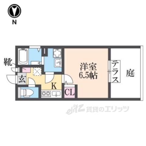 ヴェルドミール栄根(1K/1階)の間取り写真