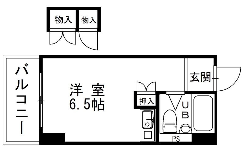 プチメゾン薬院III(ワンルーム/4階)の間取り写真