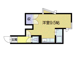 パルコート文京台41(ワンルーム/2階)の間取り写真