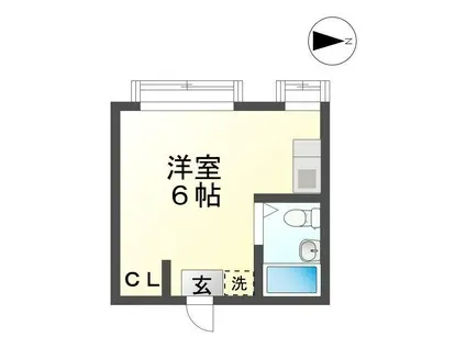 太平コーポ庄野(ワンルーム/1階)の間取り写真