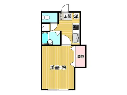 ベレーザ青山A(1K/1階)の間取り写真