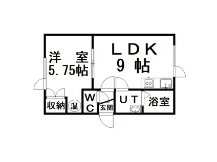 フェリス(1LDK/1階)の間取り写真
