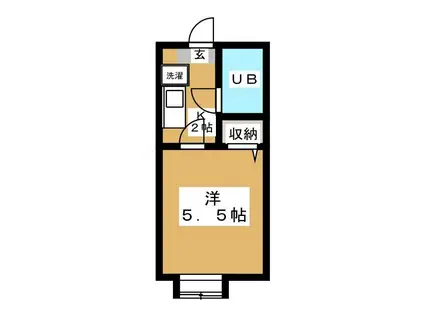 グリーンガーデンIYO(1K/2階)の間取り写真