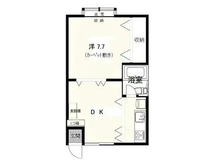 アメニティプラザ(1DK/2階)の間取り写真