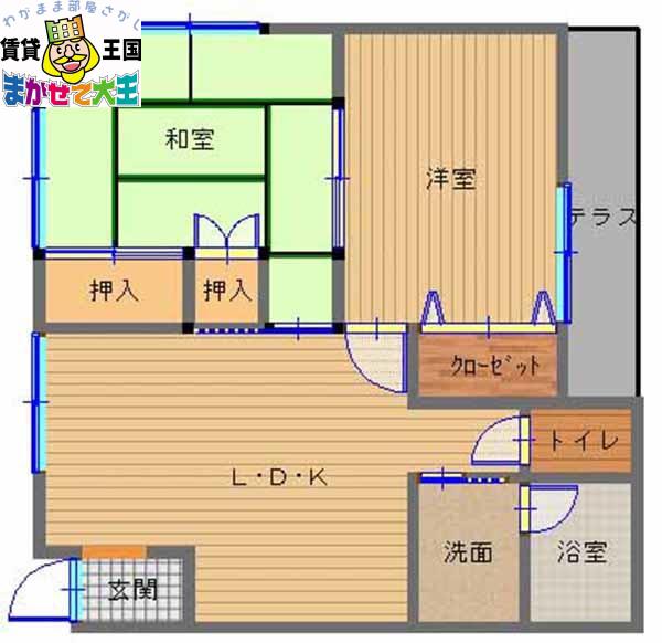 ベイコースト(2LDK/2階)の間取り写真