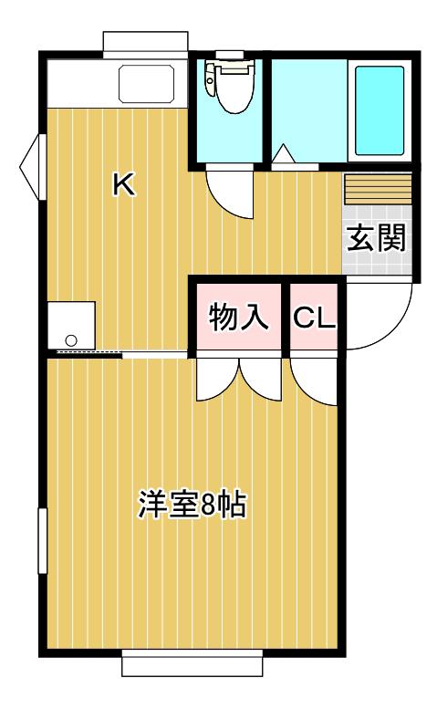 近江ファーストハイツ(1K/2階)の間取り写真