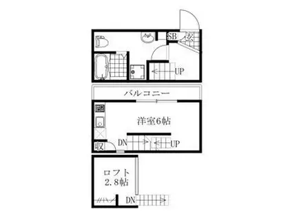 LE COCON好本町(ワンルーム/1階)の間取り写真