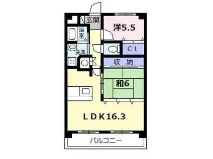 ルネスガーデン(3LDK/2階)の間取り写真